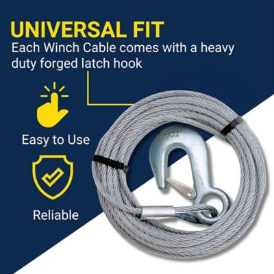Image showing  7/32 in. x 50 in. Galvanized Steel Winch Cable