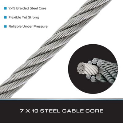 Image showing  5,000 lbs. Capacity Hitch Cables Galvanized with Wire Safety Latch