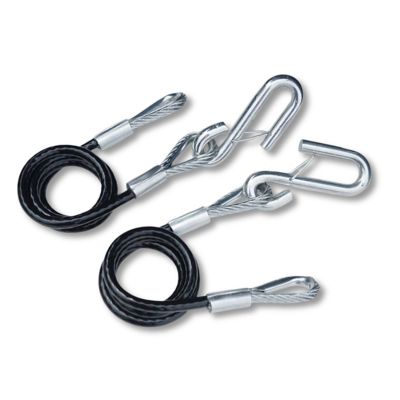 Tie Down 5,000 lbs. Capacity Hitch Cables Black Vinyl Jacketed with Wire Safety Latch