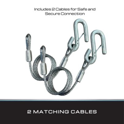 Image showing  3,500 lbs. Capacity Hitch Cables Galvanized with Wire Safety Latch