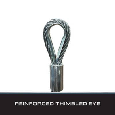 Image showing 5 th Tie Down 3,500 lbs. Capacity Hitch Cables Galvanized with Wire Safety Latch