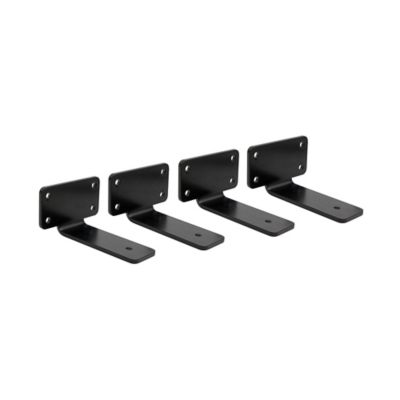 Tie Down Black 4 in. L-Shelf Bracket, 4 pk. with Hardware