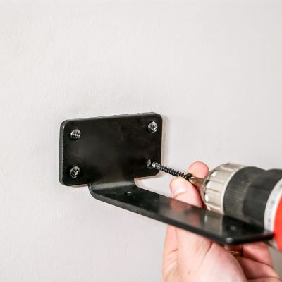 Image showing  Black 12 in. L-Shelf Bracket, 4 pk. with Hardware