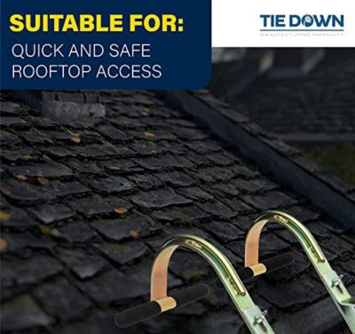 Image showing  Heavy Duty Zinc Plated Steel Ladder Roof Hook with Wheel, 2 pk.