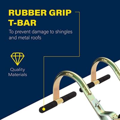 Image showing  Heavy Duty Zinc Plated Steel Ladder Roof Hook with Wheel, 2 pk.