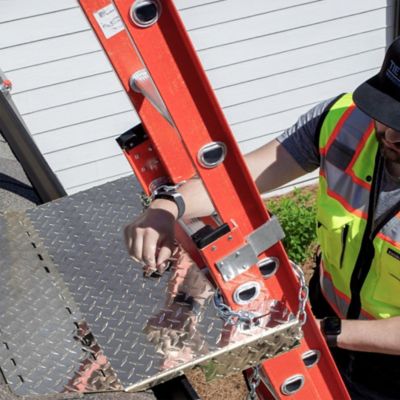 Image showing  21.5 in. x 26 in. Residential Roofing Aluminum Ladder Dock