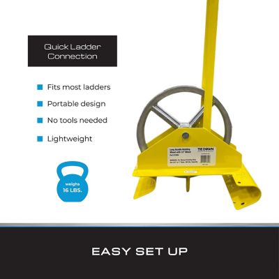 Image showing  12 in. Aluminum Hoisting Wheel with Long Handle