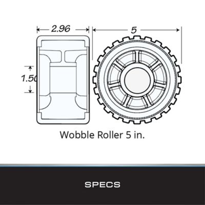 Image showing  Hull Sav'r 5 in. PVC Ribbed Wobble Roller Kit