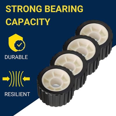 Image showing 9 th Tie Down Hull Sav'r 5 in. PVC Ribbed Wobble Roller Kit