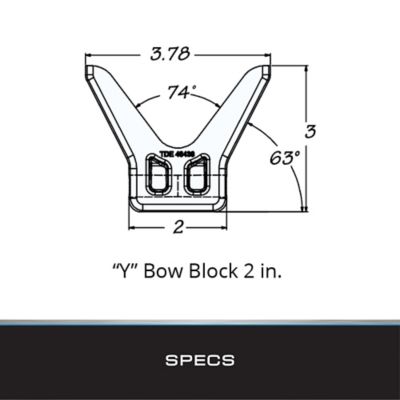 Image showing  2 in. Hull Sav'r Black PVC V-Bow Stop with 3/8 in. Shaft