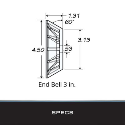 Image showing  Hull Sav'r PVC Black 3 in. Bow Roller Assembly with End Bells