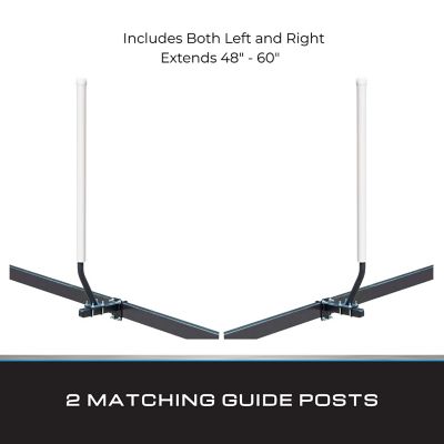 Image showing  48-60 in. White Heavy-Duty 14 Gauge Steel Floating Guide Post