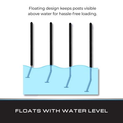 Image showing  48-60 in. White Heavy-Duty 14 Gauge Steel Floating Guide Post