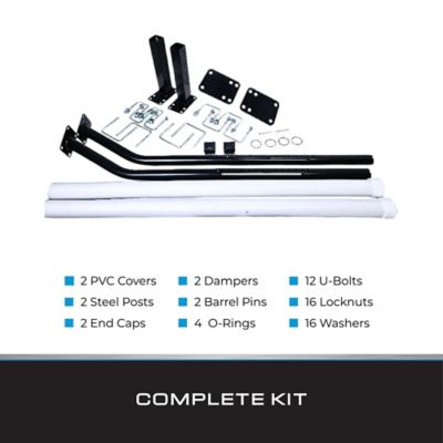 Image showing  48-60 in. White Heavy-Duty 14 Gauge Steel Floating Guide Post