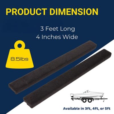 Image showing  3 ft. Black Standard Carpeted Bunk Boards, Pair