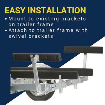 Image showing  3 ft. Black Standard Carpeted Bunk Boards, Pair
