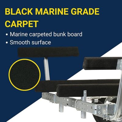 Image showing 5 th Tie Down 3 ft. Black Standard Carpeted Bunk Boards, Pair