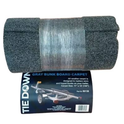 Image showing 6 th Tie Down 11 in. x 12 ft. Gray Bunk Carpet