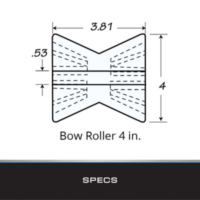 Image showing  4 in. Black Hull Sav'r PVC Roller Assembly with End Bells
