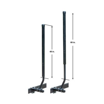 Tie Down 48-60 in. Black Heavy-Duty 14 Gauge Steel Floating Guide Post