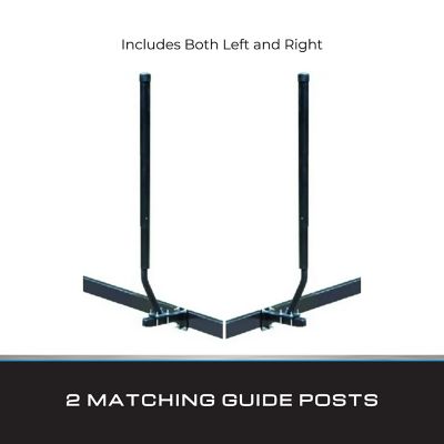Image showing  48-60 in. Black Heavy-Duty 14 Gauge Steel Floating Guide Post