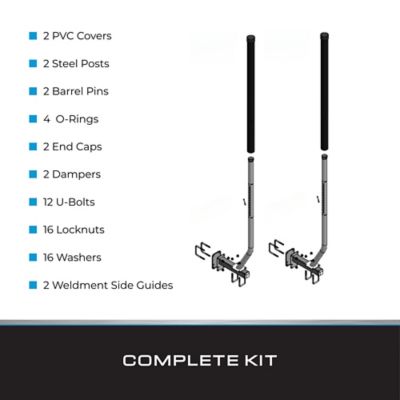 Image showing 6 th Tie Down 48-60 in. Black Heavy-Duty 14 Gauge Steel Floating Guide Post
