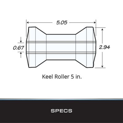 Image showing  5 in. Amber PVC Spool Type Keel Roller with 5/8 in. Shaft