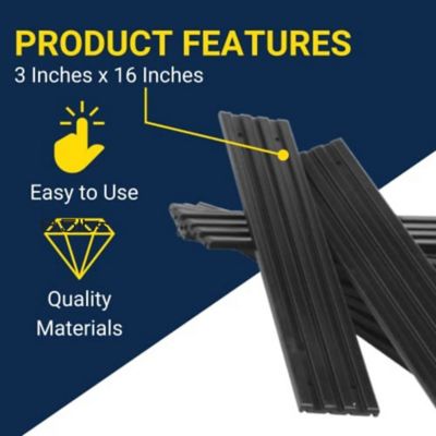 Image showing  3 in. x 16 in. Black Bunk Slicks, 10 pk.