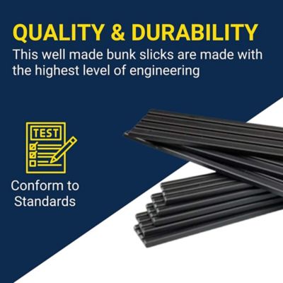 Image showing 5 th Tie Down 3 in. x 16 in. Black Bunk Slicks, 10 pk.