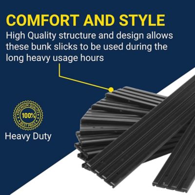 Image showing 6 th Tie Down 3 in. x 16 in. Black Bunk Slicks, 10 pk.