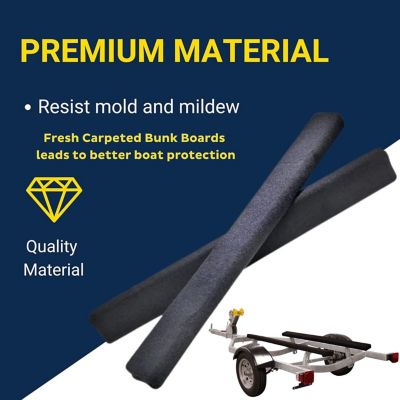 Image showing  5 ft. Black Standard Carpeted Bunk Boards, Pair