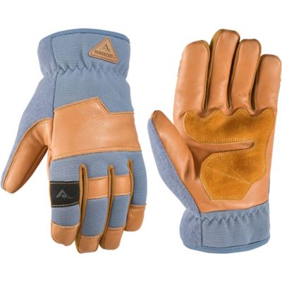 Ridgecut Women's Water-Resistant Leather Hybrid Insulated Winter Gloves