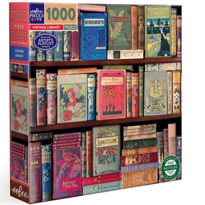 eeBoo pc. & Love: Vintage Library, 1000 pc. Puzzle