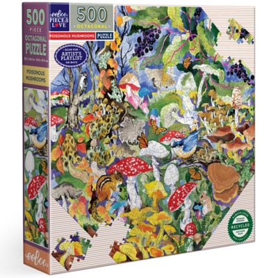 eeBoo Piece & Love, Poisonous Mushrooms, 500 pc. Octagonal Puzzle