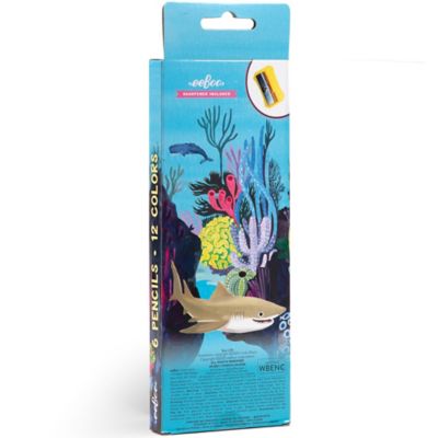 Image showing 2 th eeBoo Jumbo Double-Sided Pencils: Sea Life, 6 pc.