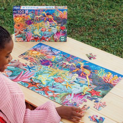 Image showing 3 th eeBoo 100 pc. Puzzle: Seahorses, Sea Stars & Sea Slugs