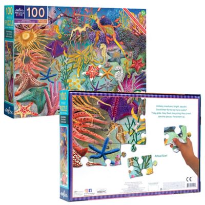 Image showing 5 th eeBoo 100 pc. Puzzle: Seahorses, Sea Stars & Sea Slugs