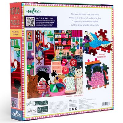 Image showing 1 th eeBoo Piece & Love: Pets in the Kitchen - 1000 pc. Puzzle