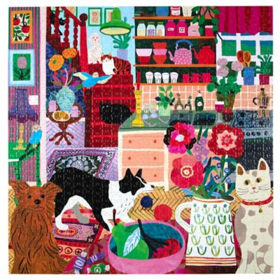 Image showing 2 th eeBoo Piece & Love: Pets in the Kitchen - 1000 pc. Puzzle