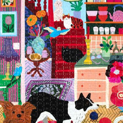 Image showing 6 th eeBoo Piece & Love: Pets in the Kitchen - 1000 pc. Puzzle