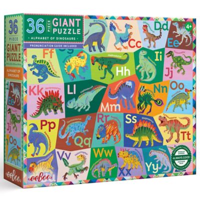 eeBoo Giant Puzzle, Dinosaur Alphabet, 36 pc.