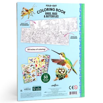 Image showing  Fold-Out Coloring Book: Bugs, Birds & Butterflies