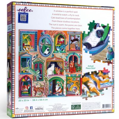 Image showing  pc. & Love: Cats in Window - 1000 pc. Puzzle