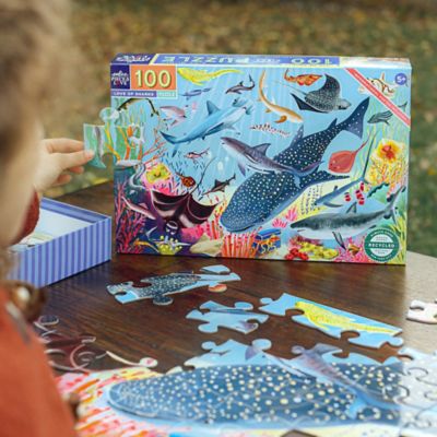 Image showing  100 pc. Puzzle & Poster: Love Of Sharks