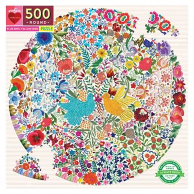 Image showing  Blue Bird Yellow Bird 500 pc. Round Puzzle
