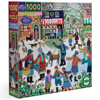 eeBoo Piece & Love, Christmas in the Square, 1000 pc. Puzzle