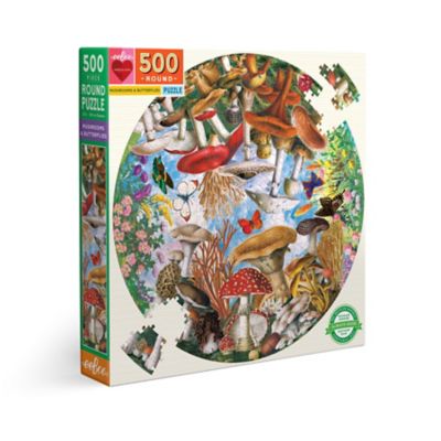 Image showing  Mushrooms and Butterflies 500 pc. Round Pu