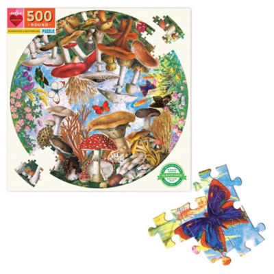 Image showing  Mushrooms and Butterflies 500 pc. Round Pu