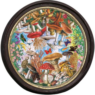 Image showing  Mushrooms and Butterflies 500 pc. Round Pu