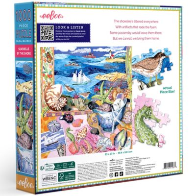 Image showing 1 th eeBoo Piece & Love: Seashells by the Shore - 1000 pc. Puzzle